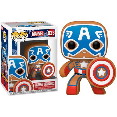 Figura POP! Marvel: Holiday - Gingerbread Captain America - FUNKO Figura POP! Marvel: Holiday - Gingerbread Captain America - FUNKO
