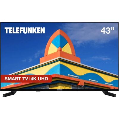 Smart TV DLED 43" 43DTUV735 4K Ultra HD (Negro) - TELEFUNKEN Smart TV DLED 43" 43DTUV735 4K Ultra HD (Negro) - TELEFUNKEN