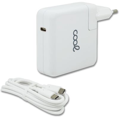 Cargador de Portátil Blanco Frío - 61W USB-C, Compacto y Universal Cargador de Portátil Blanco Frío - 61W USB-C, Compacto y Universal