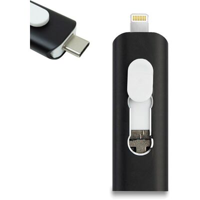 Pendrive USB Cool x64 GB - Conexión múltiple 3 en 1 Pendrive USB Cool x64 GB - Conexión múltiple 3 en 1