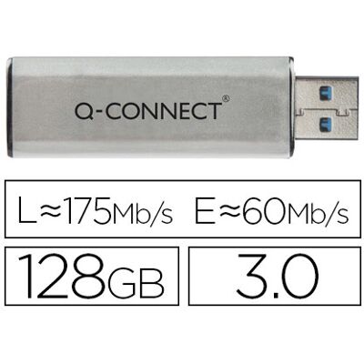 Memoria flash USB 128 GB 3.0 - Q-CONNECT Memoria flash USB 128 GB 3.0 - Q-CONNECT