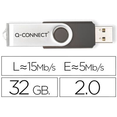 Memoria USB Flash Pen Drive 32GB - Q-CONNECT Memoria USB Flash Pen Drive 32GB - Q-CONNECT