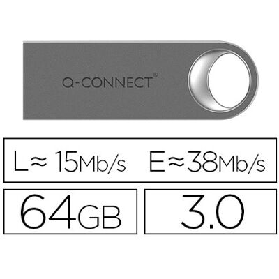 Pen Drive USB Flash Premium 64GB 3.0 - Q-CONNECT Pen Drive USB Flash Premium 64GB 3.0 - Q-CONNECT