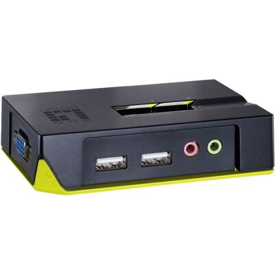 LevelOne 2x Switch Puerto USB + Audio KVM-0221 (Negro/Verde) - LEVEL ONE LevelOne 2x Switch Puerto USB + Audio KVM-0221 (Negro/Verde) - LEVEL ONE
