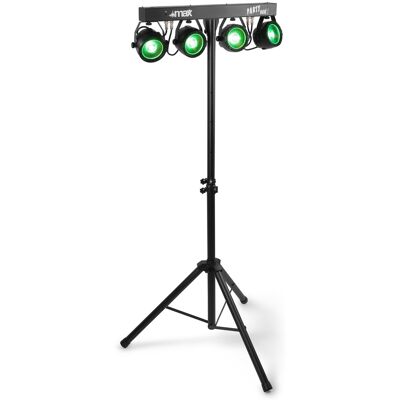 Barra LED DMX Portátil con 4 Proyectores LED PAR COB RGB 20W (PARTYBAR11) - MAX Barra LED DMX Portátil con 4 Proyectores LED PAR COB RGB 20W (PARTYBAR11) - MAX
