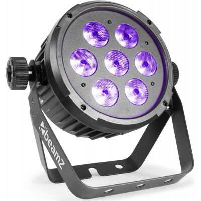 Proyector LED PAR 7x 10W (6 EN 1) RGBAW-UV DMX con control remoto (BT280) Negro - beamZ Proyector LED PAR 7x 10W (6 EN 1) RGBAW-UV DMX con control remoto (BT280) Negro - beamZ