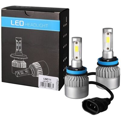 Pack 2x Lámparas LED COB H11 9~32V 80W/set Blanco 6000K (LSC11) - M-TECH Pack 2x Lámparas LED COB H11 9~32V 80W/set Blanco 6000K (LSC11) - M-TECH