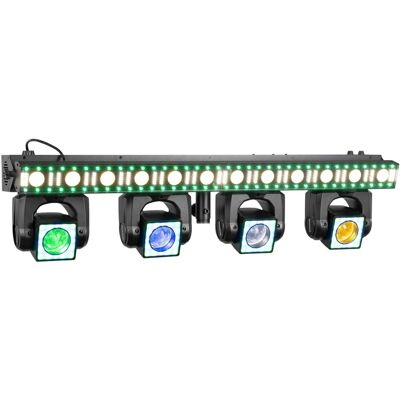 Barra profesional 156 LEDs con 4 Moving Heads de 4 LEDs 40 W UV (SHOWBAR GO EDGE) – beamZ Barra profesional 156 LEDs con 4 Moving Heads de 4 LEDs 40 W UV (SHOWBAR GO EDGE) – beamZ