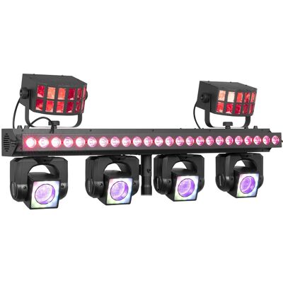 Barra de Luz LED Profesional 24 LED c/ 4 Cabezas Móviles + 2 Efectos Derby (SHOWBAR GO ULTRA) - beamZ Barra de Luz LED Profesional 24 LED c/ 4 Cabezas Móviles + 2 Efectos Derby (SHOWBAR GO ULTRA) - beamZ
