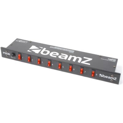 Panel de interruptores de 8 canales con conectores IEC (PS08) - beamZ Panel de interruptores de 8 canales con conectores IEC (PS08) - beamZ