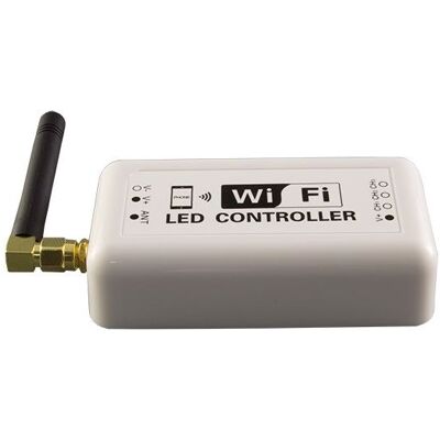 Controlador Tira LED (1 Color) 7.5 ... 24VDC 144/72W 12/6A WiFi (Android e iOS) Controlador Tira LED (1 Color) 7.5 ... 24VDC 144/72W 12/6A WiFi (Android e iOS)