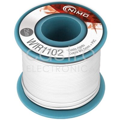 Nimo 1x0.5mm Blanco 25m Alambre de cobre Nimo 1x0.5mm Blanco 25m Alambre de cobre