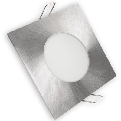 Panel LED Cuadrado (9 x 9cm) IP65 5W F. Blanco 6000K 350Lm - Acero Cepillado Panel LED Cuadrado (9 x 9cm) IP65 5W F. Blanco 6000K 350Lm - Acero Cepillado