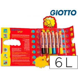 Lápices de colores Giotto Bebe. 6 colores Lápices de colores Giotto Bebe. 6 colores