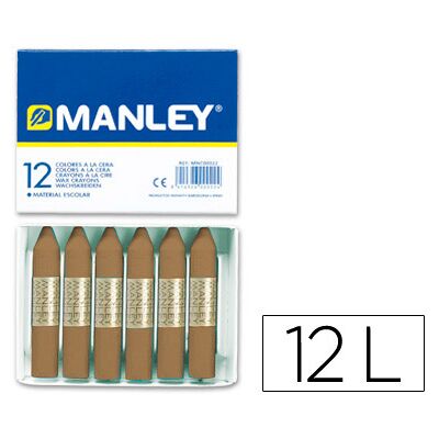 Manley Unicolor Crayon Tierra Sombra Tostada N.68 Caja de 12 Unidades Manley Unicolor Crayon Tierra Sombra Tostada N.68 Caja de 12 Unidades