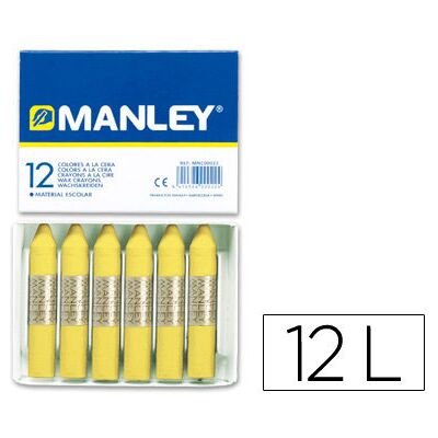 Manley Unicolor Crayon Verde Amarillo Claro N.47 Caja de 12 Unidades Manley Unicolor Crayon Verde Amarillo Claro N.47 Caja de 12 Unidades