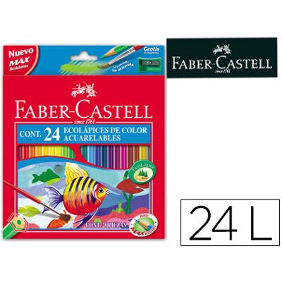 Lápices acuarelables Faber-Castell con 24 surtidos Lápices acuarelables Faber-Castell con 24 surtidos
