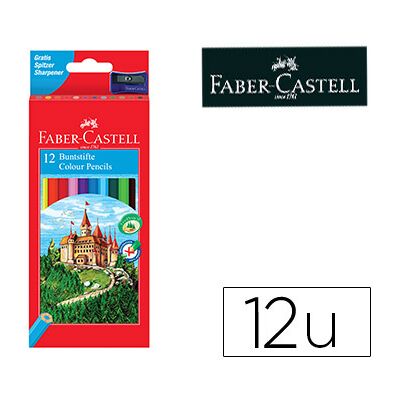 Lápiz de color Faber-Castell con 12 colores de madera reforestada hexagonal Lápiz de color Faber-Castell con 12 colores de madera reforestada hexagonal