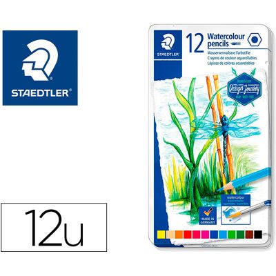 Caja Metálica de Lápices Acuarelables Staedtler, 12 Colores Surtidos - STAEDTLER Caja Metálica de Lápices Acuarelables Staedtler, 12 Colores Surtidos - STAEDTLER