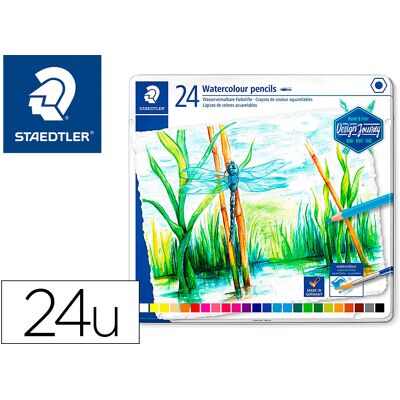 Staedtler Lápices Acuarelables Caja Metálica 24 Colores Surtidos - STAEDTLER Staedtler Lápices Acuarelables Caja Metálica 24 Colores Surtidos - STAEDTLER