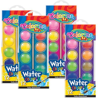 COLORINO Acuarela grande 12 colores 4 tipos. COLORINO Acuarela grande 12 colores 4 tipos.