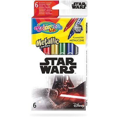 Marcadores Metálicos Star Wars - 6 piezas Marcadores Metálicos Star Wars - 6 piezas
