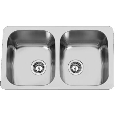Fregadero redondo doble de acero inoxidable Rodi Duo 80 - Fregadero de cocina Fregadero redondo doble de acero inoxidable Rodi Duo 80 - Fregadero de cocina