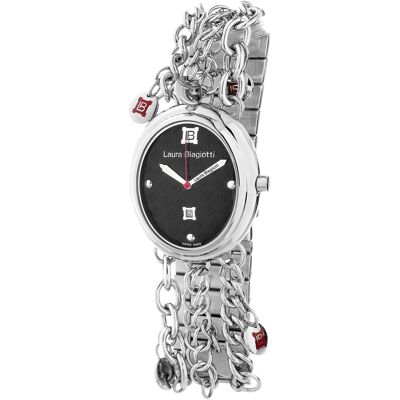 LBSM0055-01M Reloj analógico de 33 mm (plata) - Laura Biagiotti LBSM0055-01M Reloj analógico de 33 mm (plata) - Laura Biagiotti