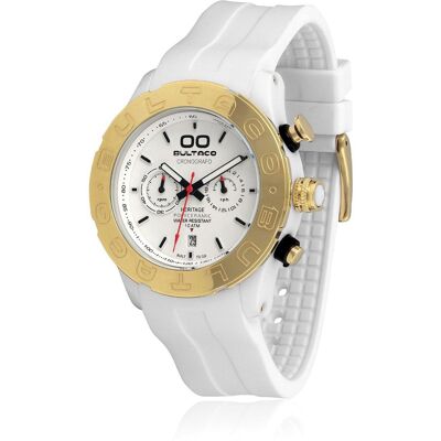 H1PW43C -CW2 Reloj analógico de 43 mm (blanco) - Bultaco H1PW43C -CW2 Reloj analógico de 43 mm (blanco) - Bultaco