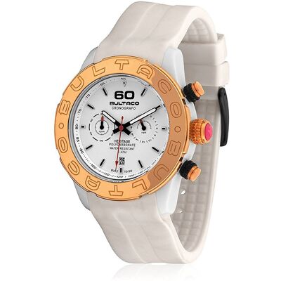 H1PW43C -CW1 Reloj analógico de 43 mm (blanco) - Bultaco H1PW43C -CW1 Reloj analógico de 43 mm (blanco) - Bultaco