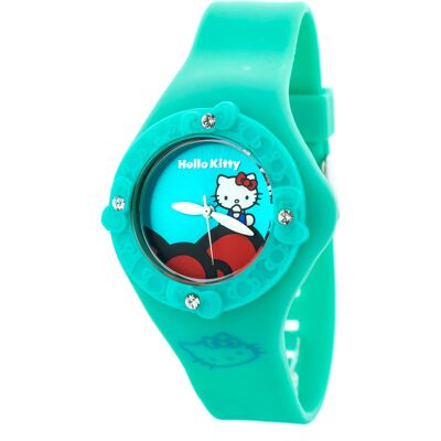 HK7158LS -13 Reloj analógico de 40 mm (verde) - Hello Kitty HK7158LS -13 Reloj analógico de 40 mm (verde) - Hello Kitty