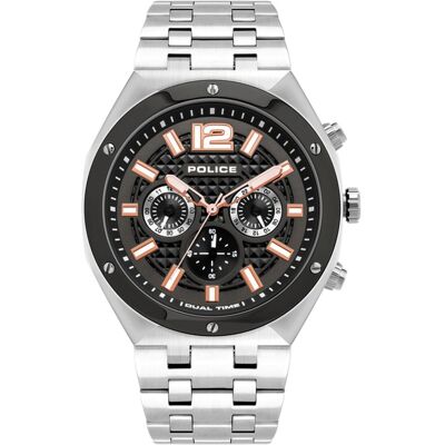 POLICE Reloj analógico P15995JSTU61M 46 mm (plata) - Policía POLICE Reloj analógico P15995JSTU61M 46 mm (plata) - Policía