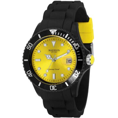 Reloj analógico U4486-02 40 mm (negro / amarillo) - Madison Reloj analógico U4486-02 40 mm (negro / amarillo) - Madison