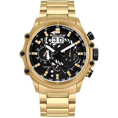 POLICE Reloj analógico PL16018JSG02M 48 mm (oro) - Policía POLICE Reloj analógico PL16018JSG02M 48 mm (oro) - Policía