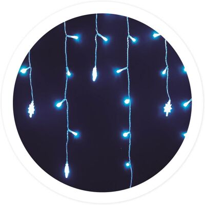Cortina 120 LEDs "Decoración Navideña" Blanco Frío 6000K con Estrellas (2,3 mts) - GSC Cortina 120 LEDs "Decoración Navideña" Blanco Frío 6000K con Estrellas (2,3 mts) - GSC