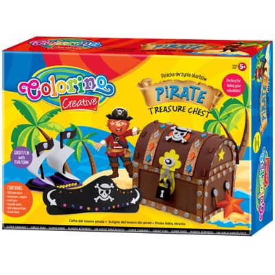 COLORINO Conjunto de cofre del tesoro pirata COLORINO Conjunto de cofre del tesoro pirata