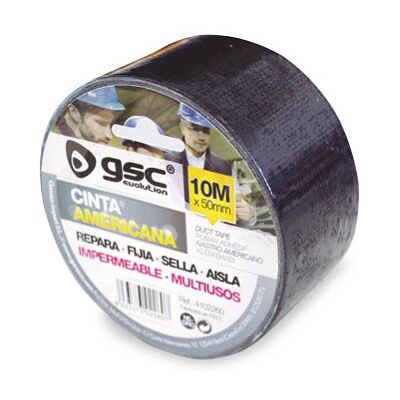 Cinta Americana Multiusos Impermeable Negra (10 mts) - GSC Cinta Americana Multiusos Impermeable Negra (10 mts) - GSC