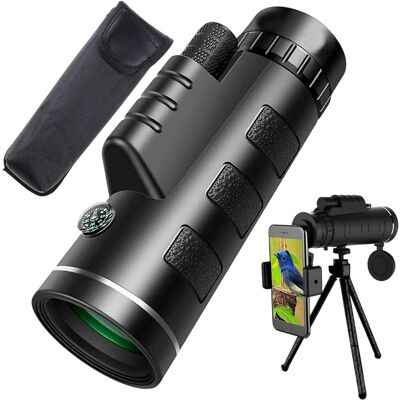 Trípode monocular para smartphone con telescopio (40 x 60) Trípode monocular para smartphone con telescopio (40 x 60)
