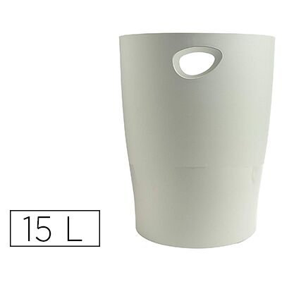 Papelera Exacompta Plástico Ecoblack Gris 15 Litros - EXACOMPTA Papelera Exacompta Plástico Ecoblack Gris 15 Litros - EXACOMPTA