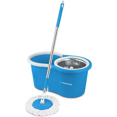SPIN MOP PERFECT CLEAN 006 Sistema de Limpieza Fregona + Balde (Azul/Blanco) - ESPERANZA SPIN MOP PERFECT CLEAN 006 Sistema de Limpieza Fregona + Balde (Azul/Blanco) - ESPERANZA
