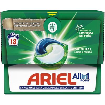 Pack 18x Cápsulas De Detergente Para Ropa "3 EN 1" - ARIEL Pack 18x Cápsulas De Detergente Para Ropa "3 EN 1" - ARIEL
