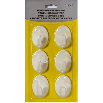 BENSON Pack 6x Apliques con Pegamento Doble Cara para Soporte de Utensilios Hogar/Trabajo - ProFTC BENSON Pack 6x Apliques con Pegamento Doble Cara para Soporte de Utensilios Hogar/Trabajo - ProFTC