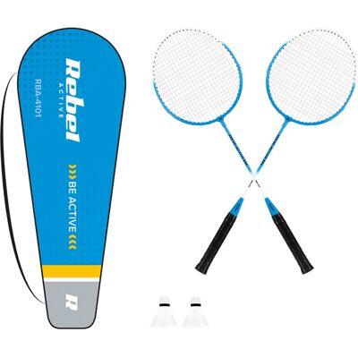Set de Bádminton 5 Piezas (Azul/Blanco) - REBEL ACTIVE Set de Bádminton 5 Piezas (Azul/Blanco) - REBEL ACTIVE