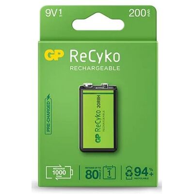 Batería ReCyko+ 9V 200mAh Recargable - GP Batería ReCyko+ 9V 200mAh Recargable - GP
