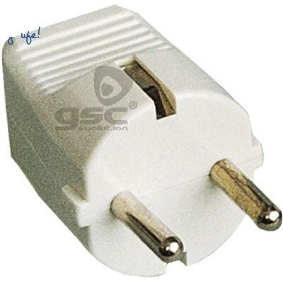 Enchufe bipolar blanco GSC - 16A 250VAC Enchufe bipolar blanco GSC - 16A 250VAC