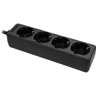 AIGOSTAR Extensión Cuádruple (1,5 mts) - Negro AIGOSTAR Extensión Cuádruple (1,5 mts) - Negro