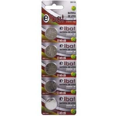 Pack 5 Pilas CR2032 3V - ELBAT Pack 5 Pilas CR2032 3V - ELBAT