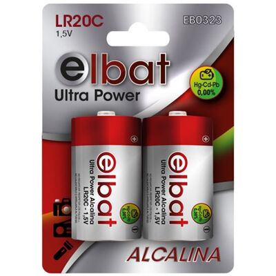 Blister 2x Pilas Alcalinas D/LR20 1.5V - ELBAT Blister 2x Pilas Alcalinas D/LR20 1.5V - ELBAT