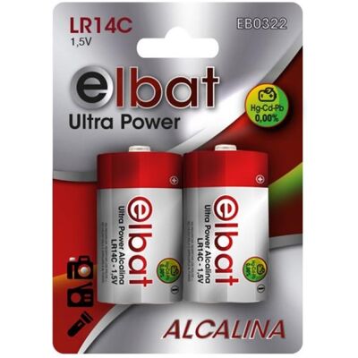 Blister 2x Pilas Alcalinas LR14 C 1.5V - ELBAT Blister 2x Pilas Alcalinas LR14 C 1.5V - ELBAT