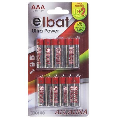 Elbat Pilas Alcalinas AAA - Baterías Elbat Pilas Alcalinas AAA - Baterías